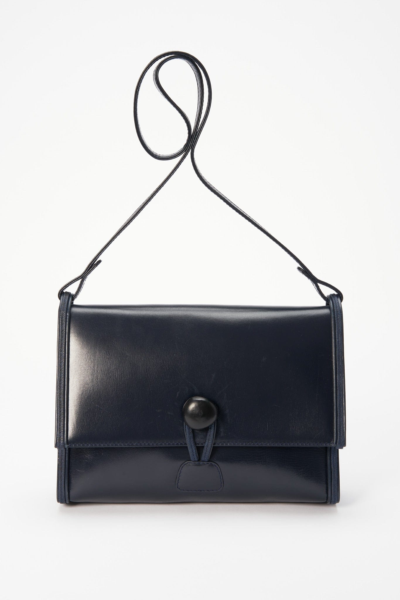 Vintage Loewe Shoulder Bag - Navy Leather – The Hosta