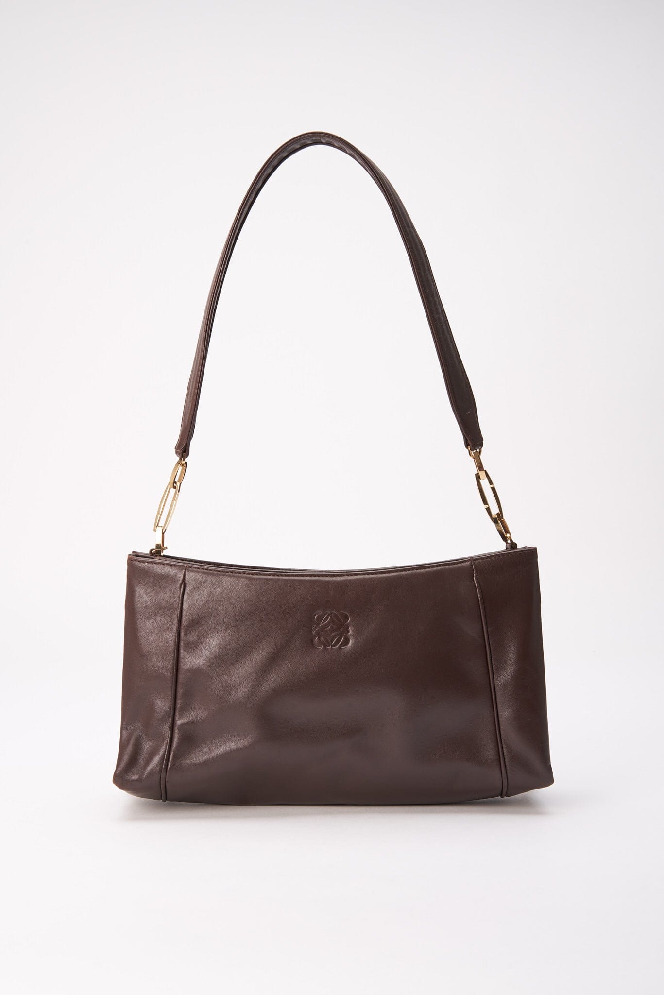 Vintage Loewe Brown Leather Shoulder Bag – The Hosta