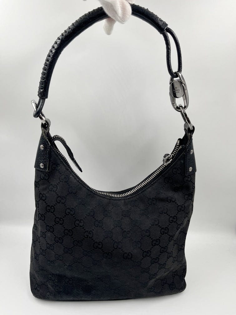 Gucci GG Black Monogram Vintage Small Handbag