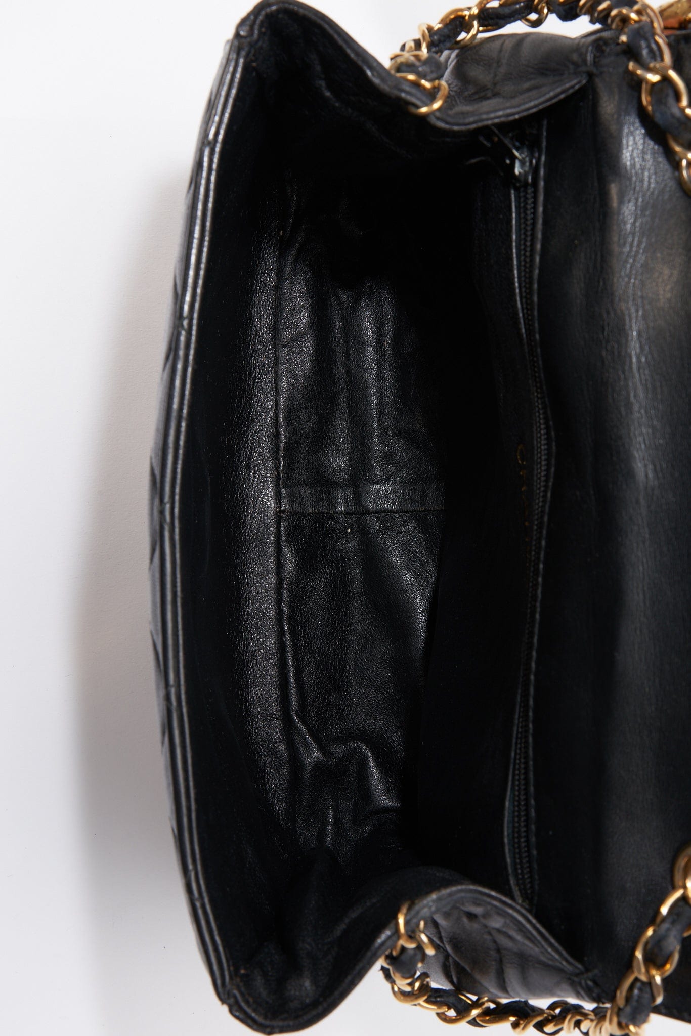 CHANEL Vintage CC Quilted Leather Tassel Shopper Bag Black