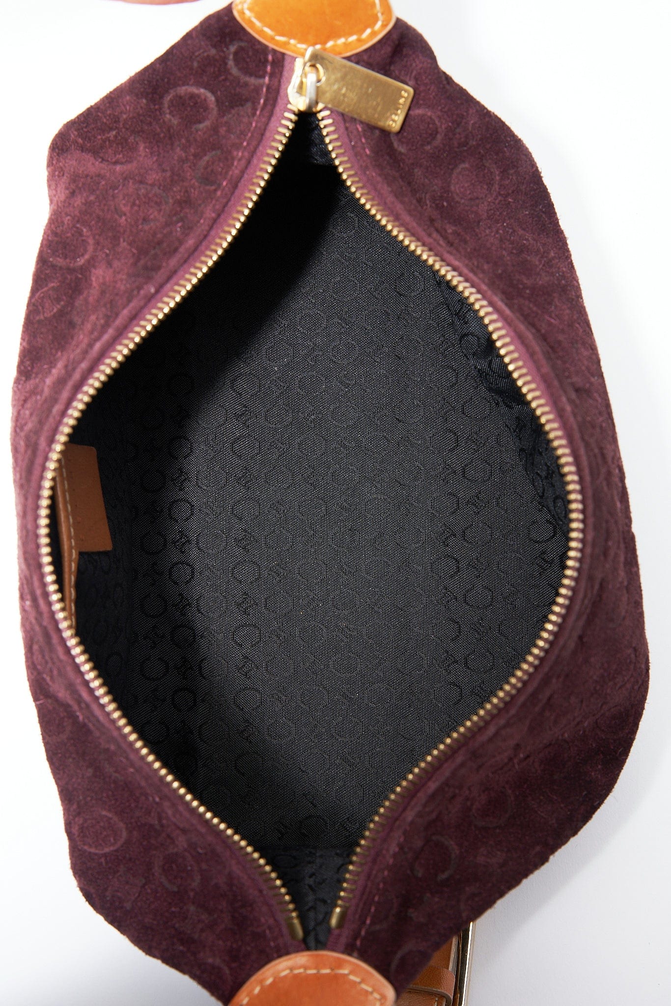 Vintage Celine Suede Bag Maroon The Hosta