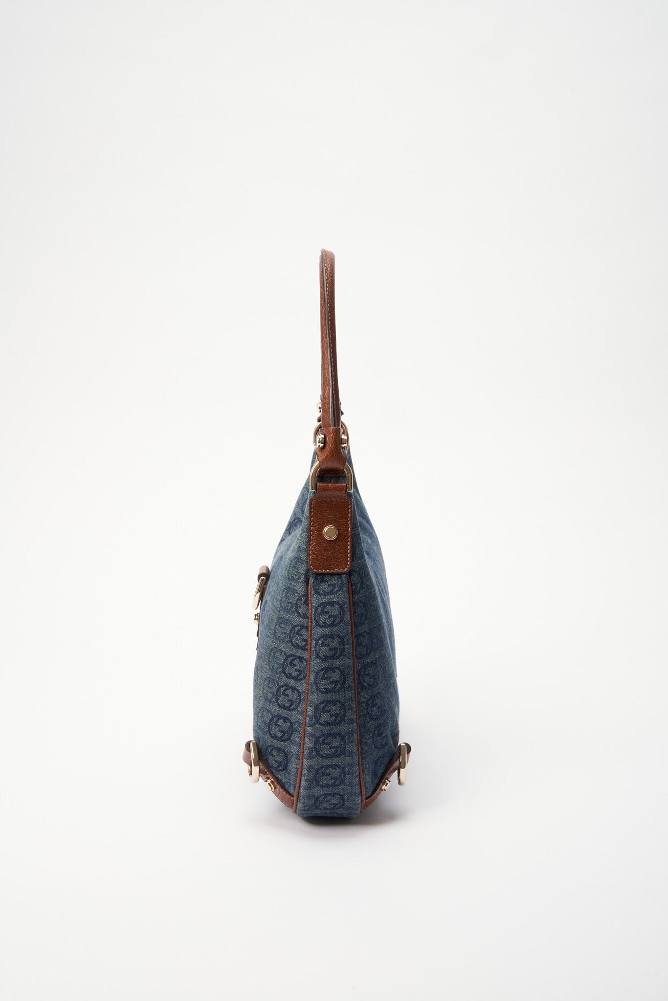 Gucci Black Jacquard Denim GG Monogram Mini Ophidia Shoulder Bag - modaselle