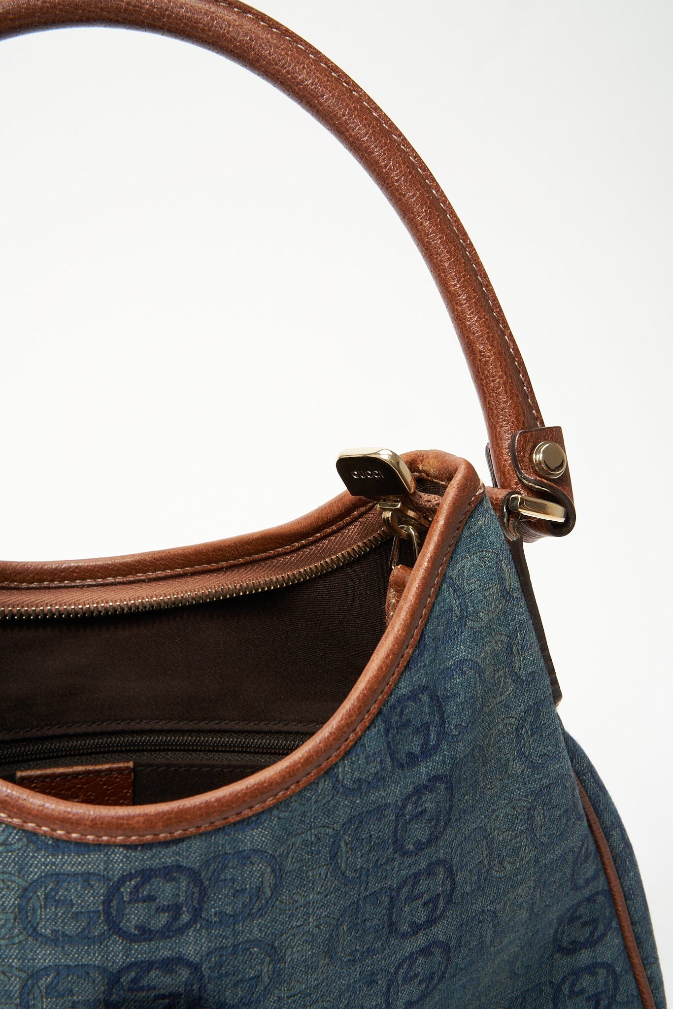 Gucci Abbey D- Ring Shoulder Bag 141470 Blue Cloth ref.895843