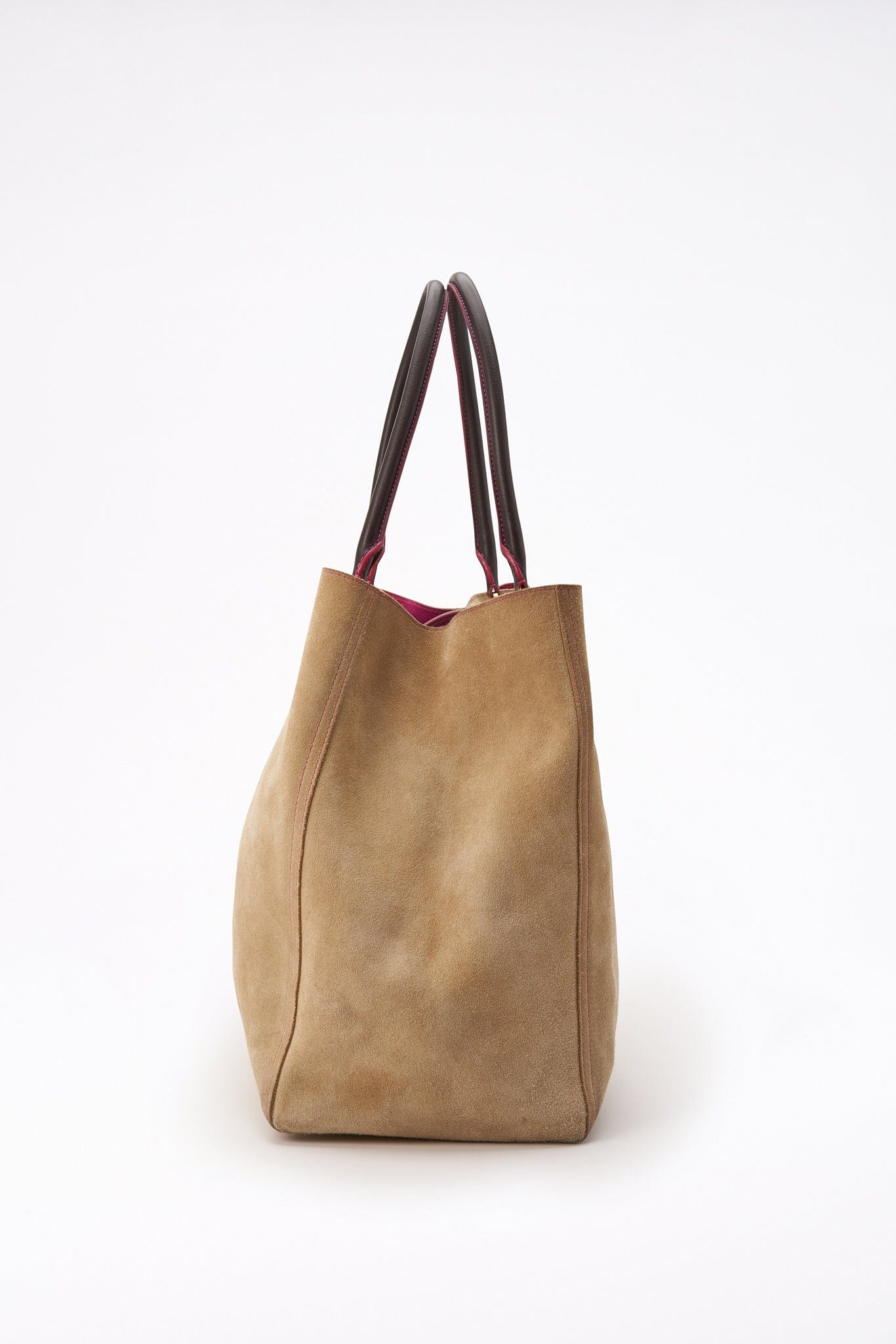 Vintage Loewe Beige Suede Tote Bag