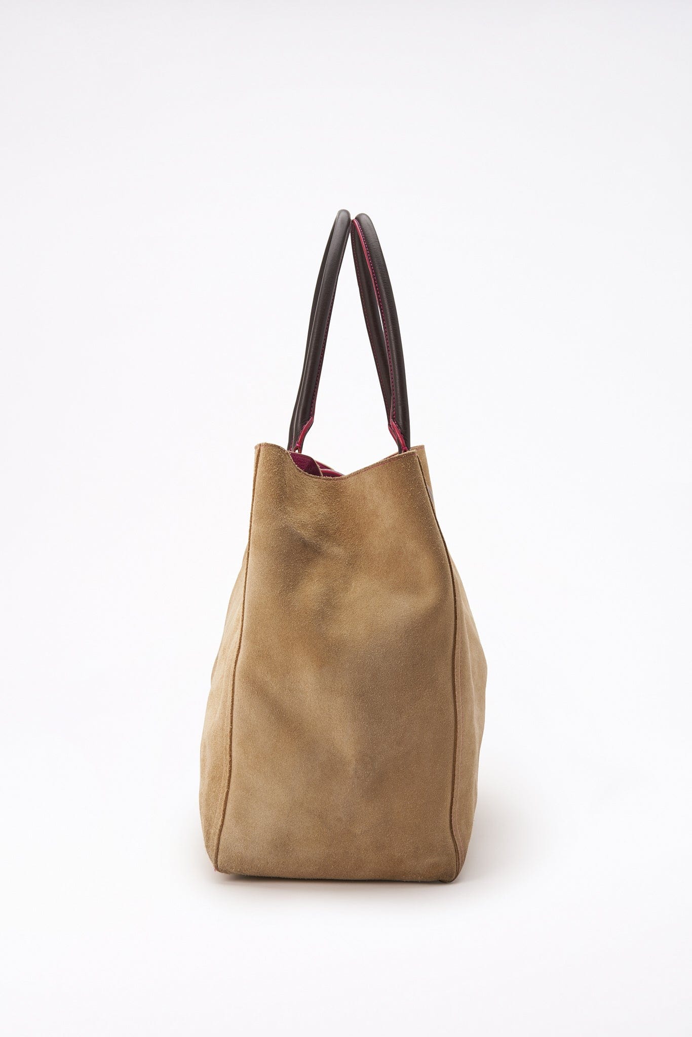 Vintage Loewe Beige Suede Tote Bag