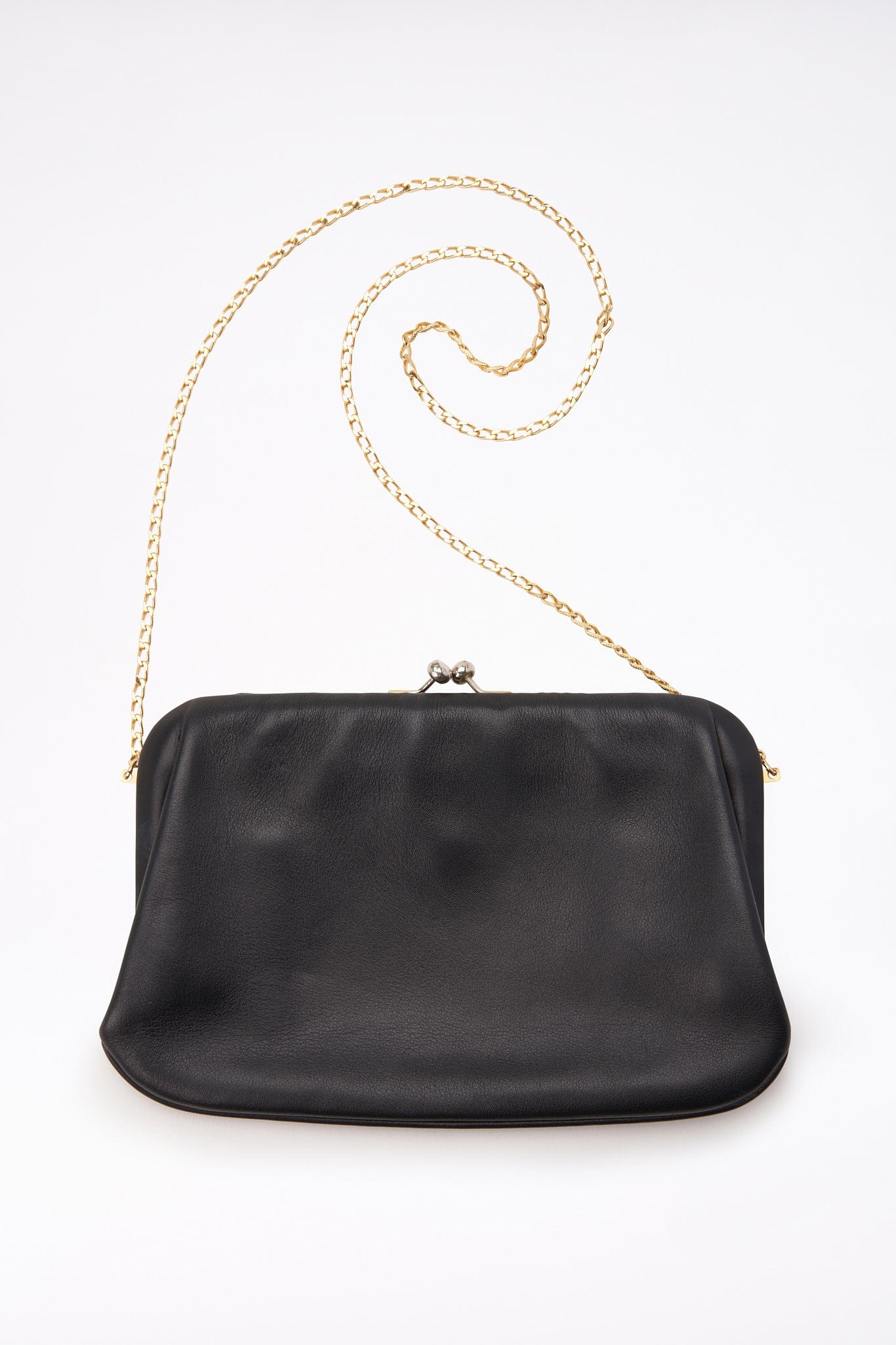 Vintage Celine Black Leather Triomphe Bag