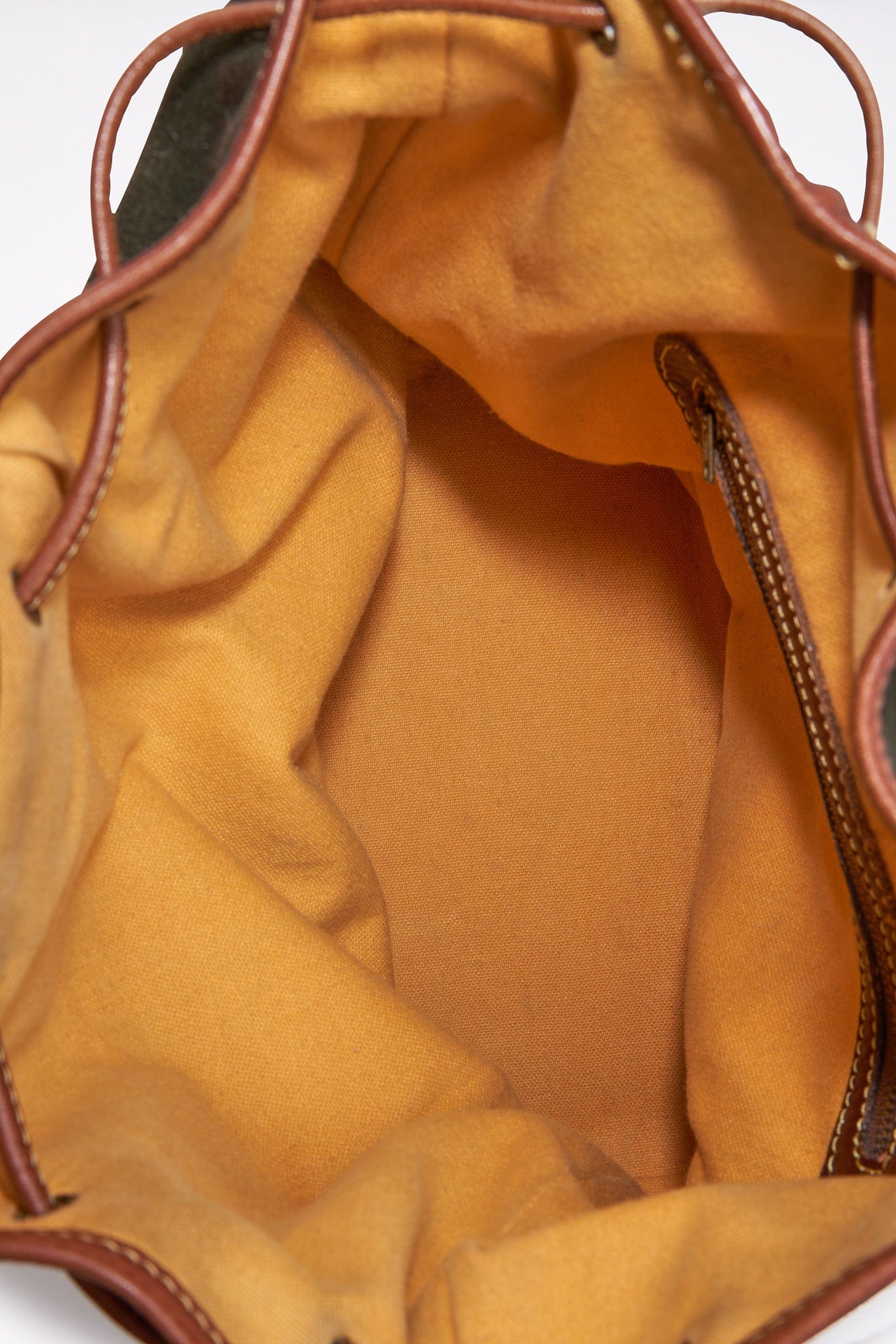 Vintage Loewe green Suede and Tan Leather Bucket Bag