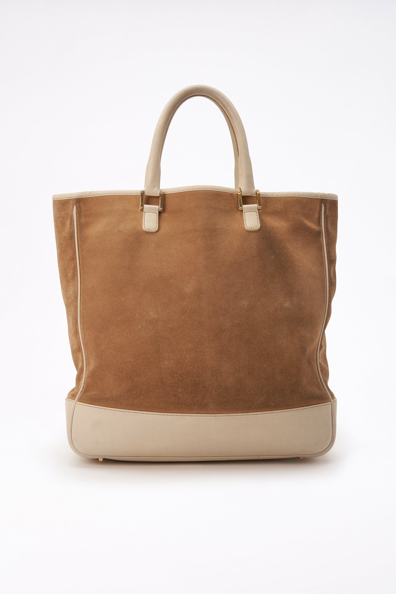 Vintage Loewe Beige Suede Tote Bag