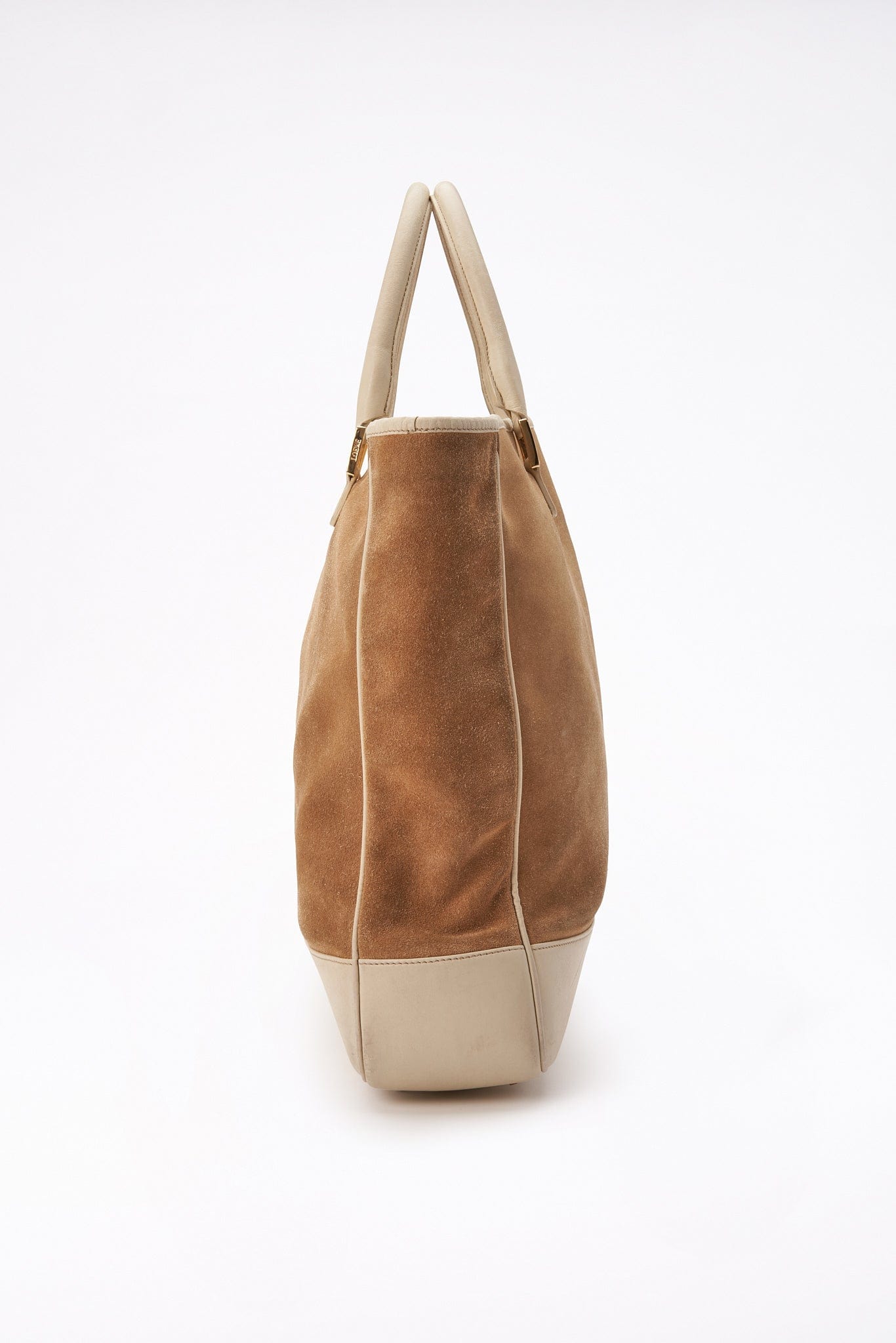 Vintage Loewe Beige Suede Tote Bag