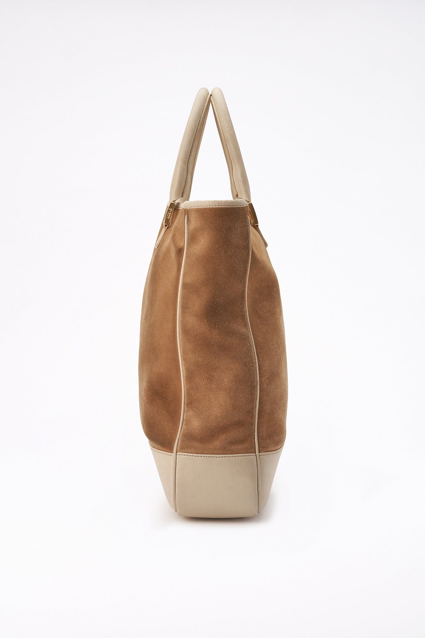 Vintage Loewe Beige Suede Tote Bag