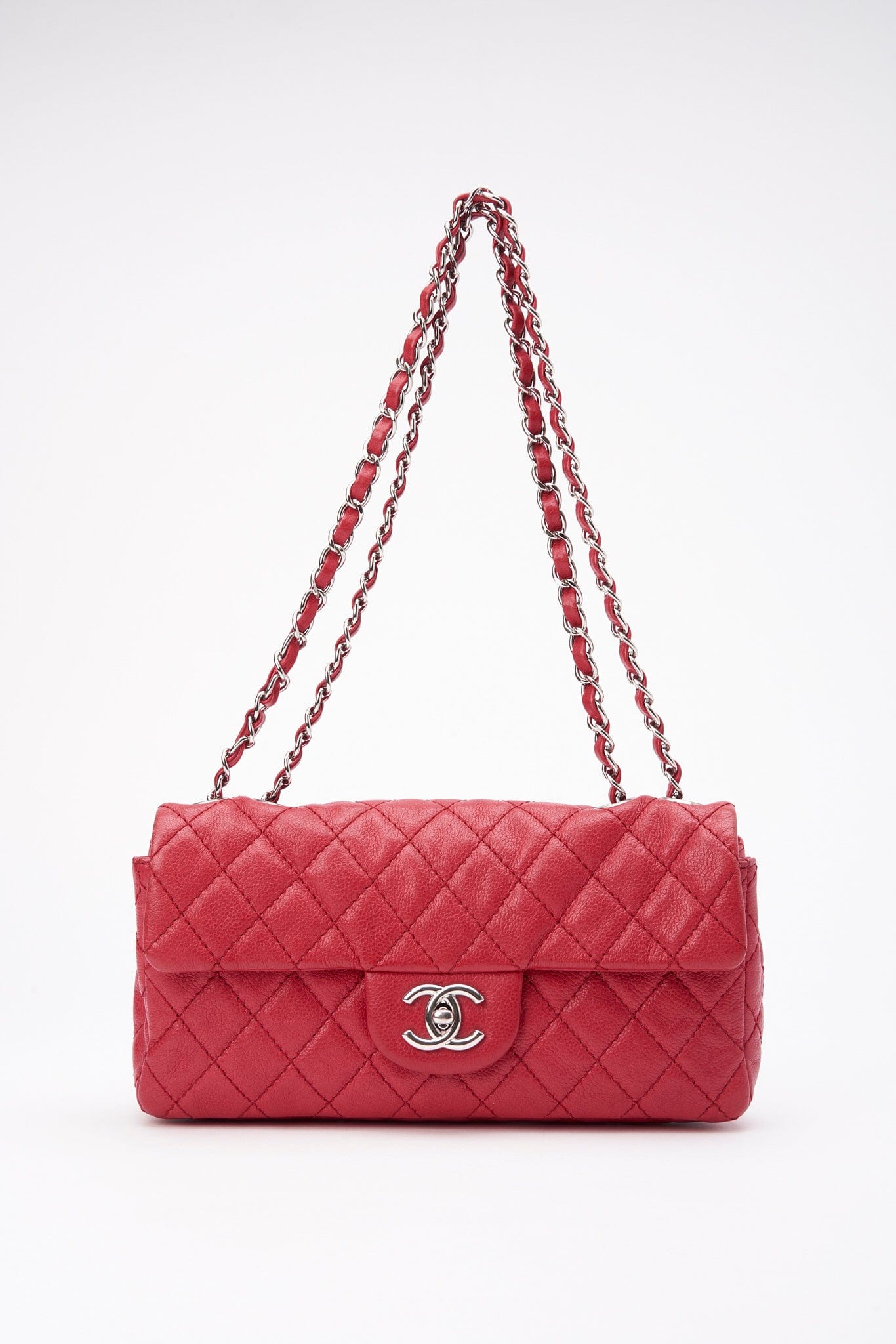 Chanel Red Leather Single Flap