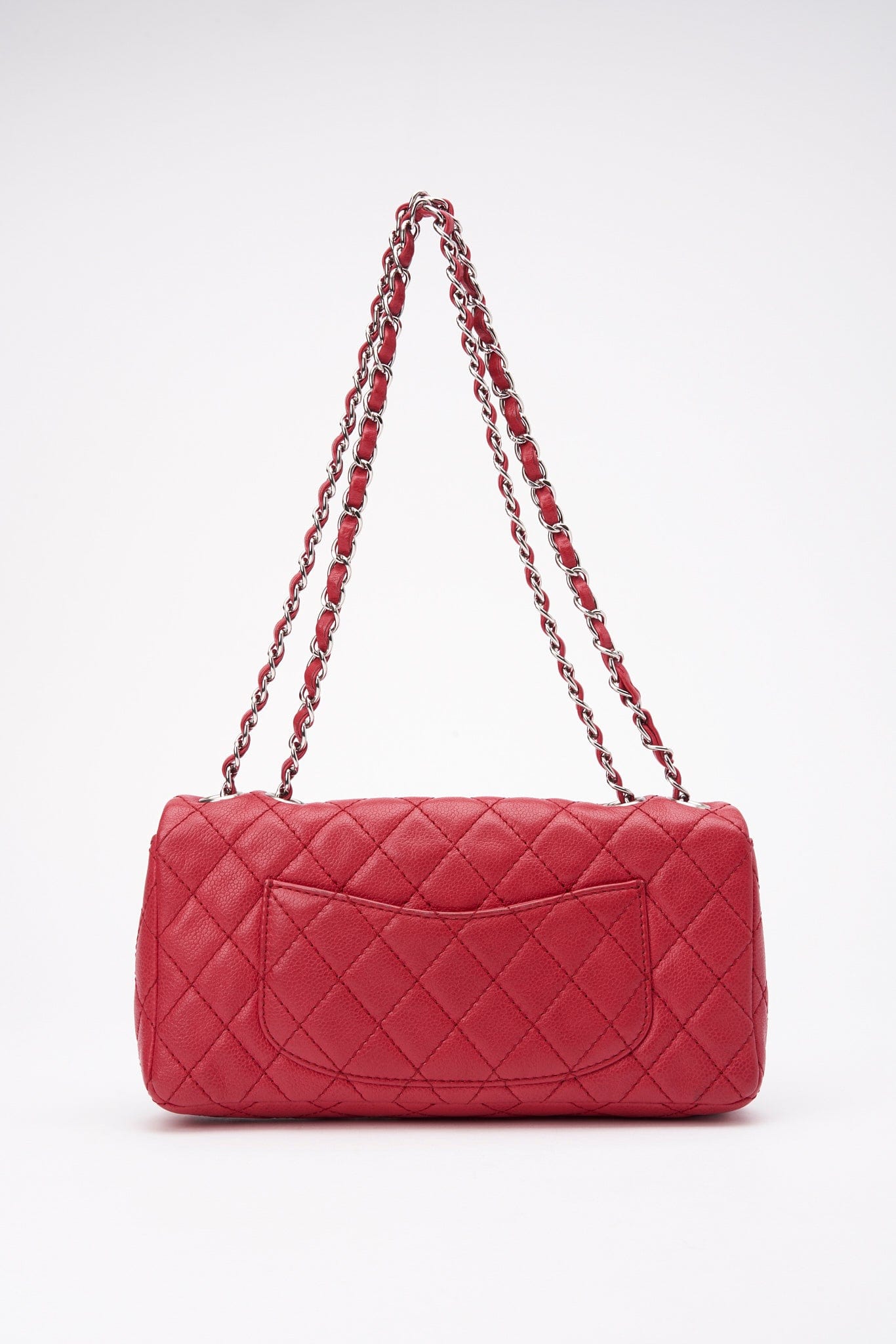 Chanel Red Leather Single Flap