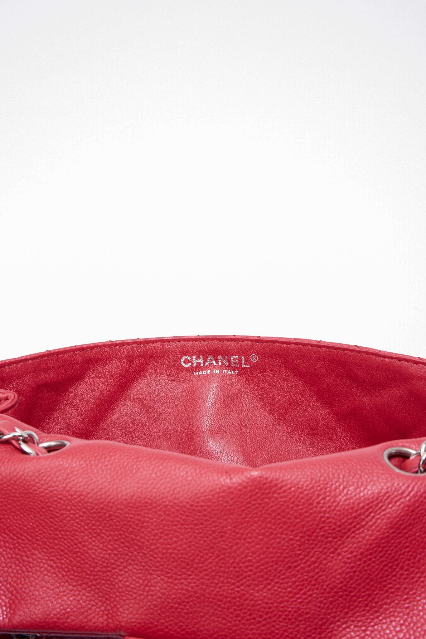 Chanel Red Leather Single Flap