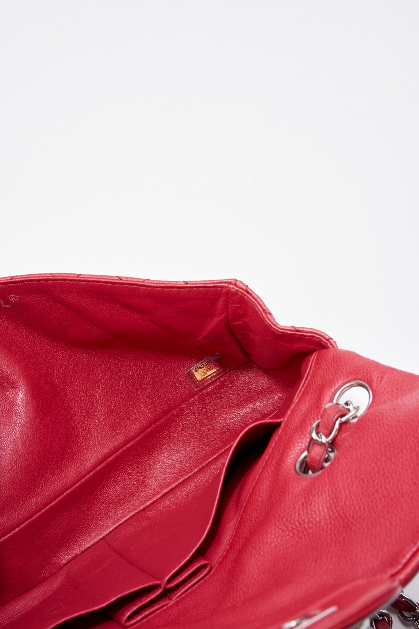 Chanel Red Leather Single Flap