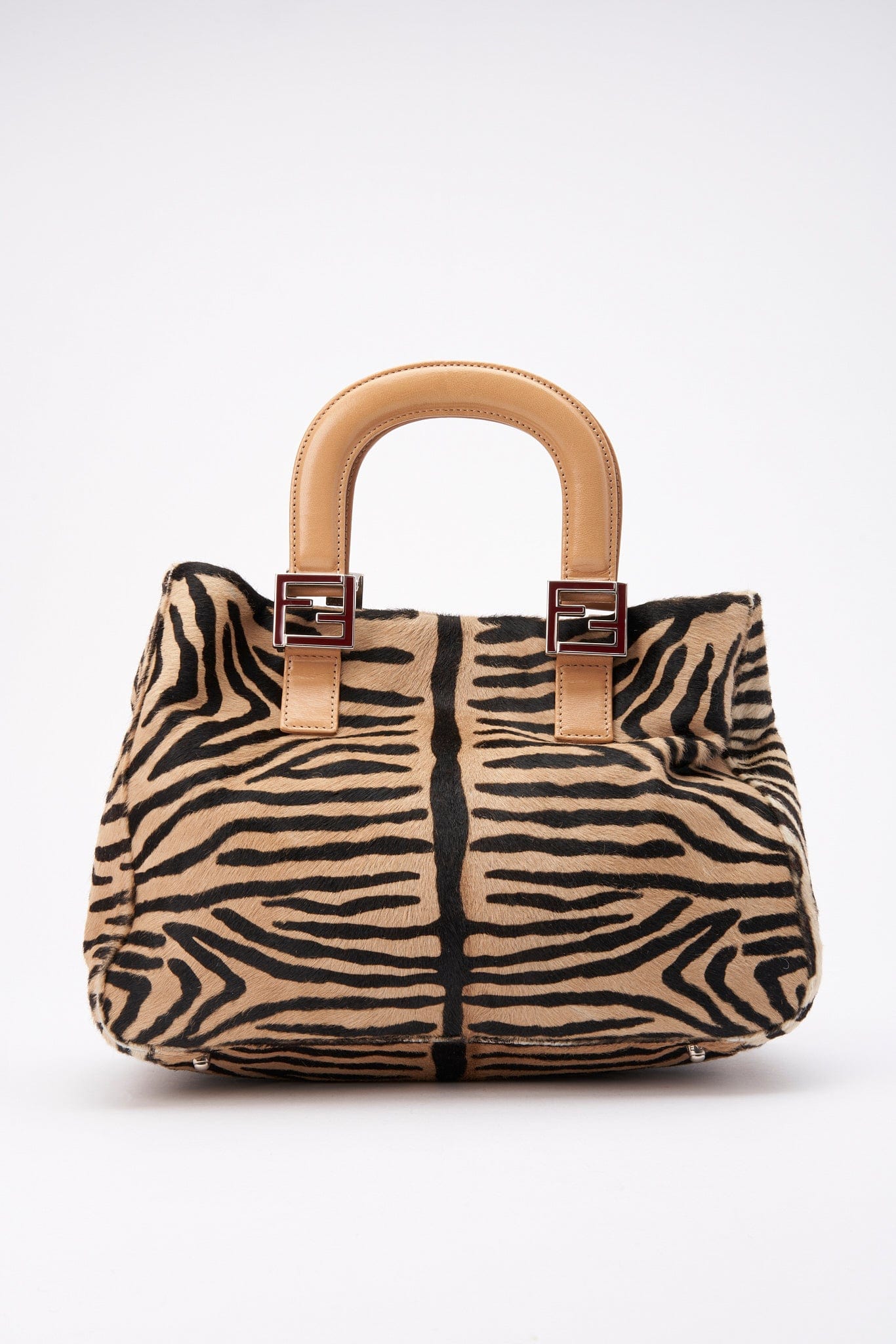 Fendi Vintage tote in Beige Zebra Print Calf Hair