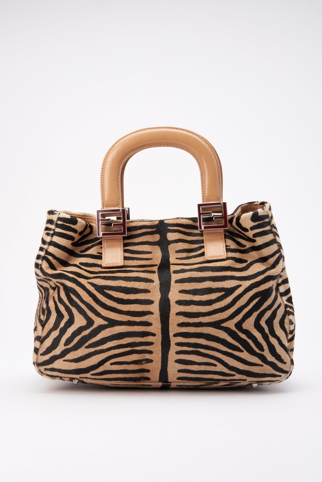 Fendi Vintage tote in Beige Zebra Print Calf Hair