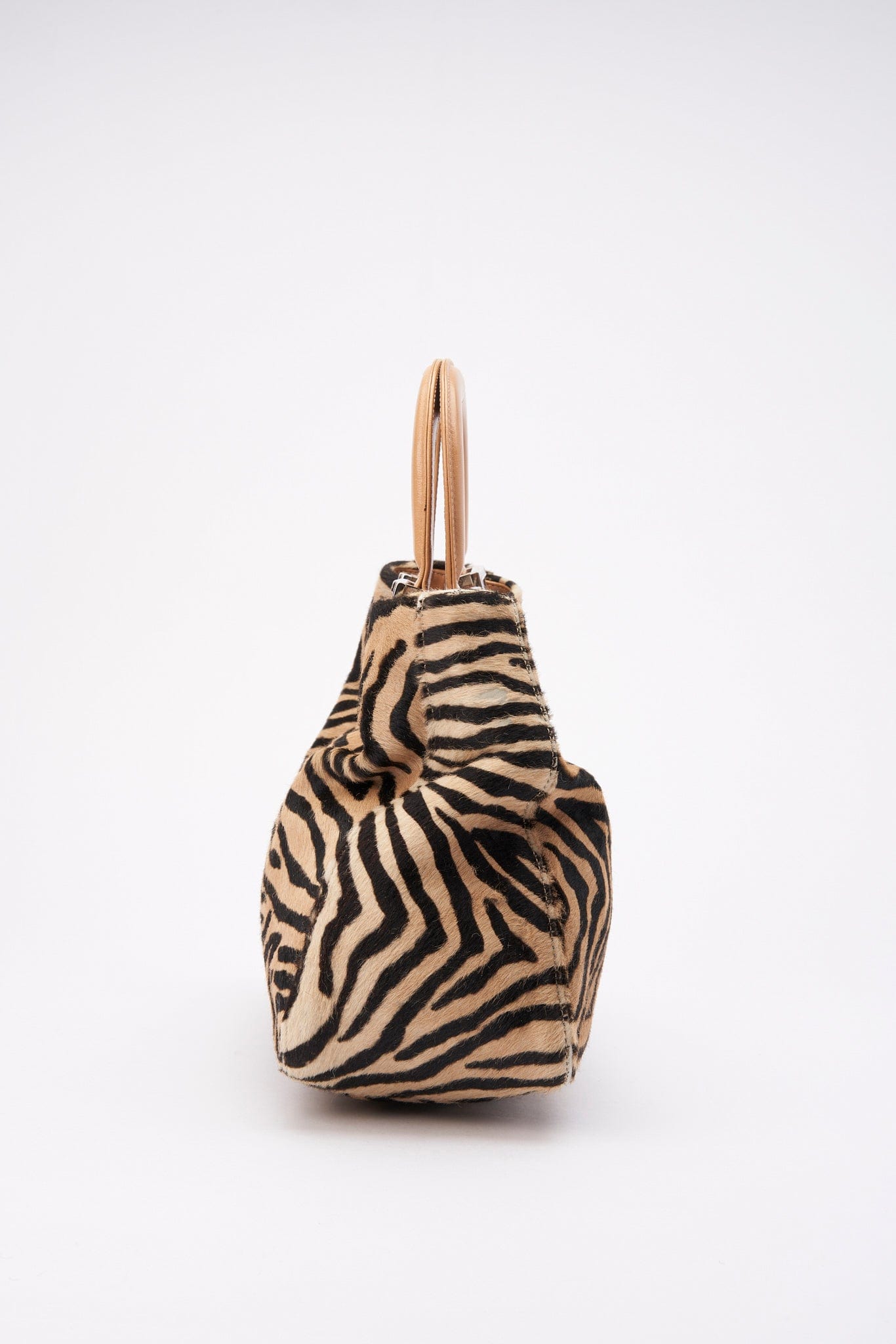 Fendi Vintage tote in Beige Zebra Print Calf Hair