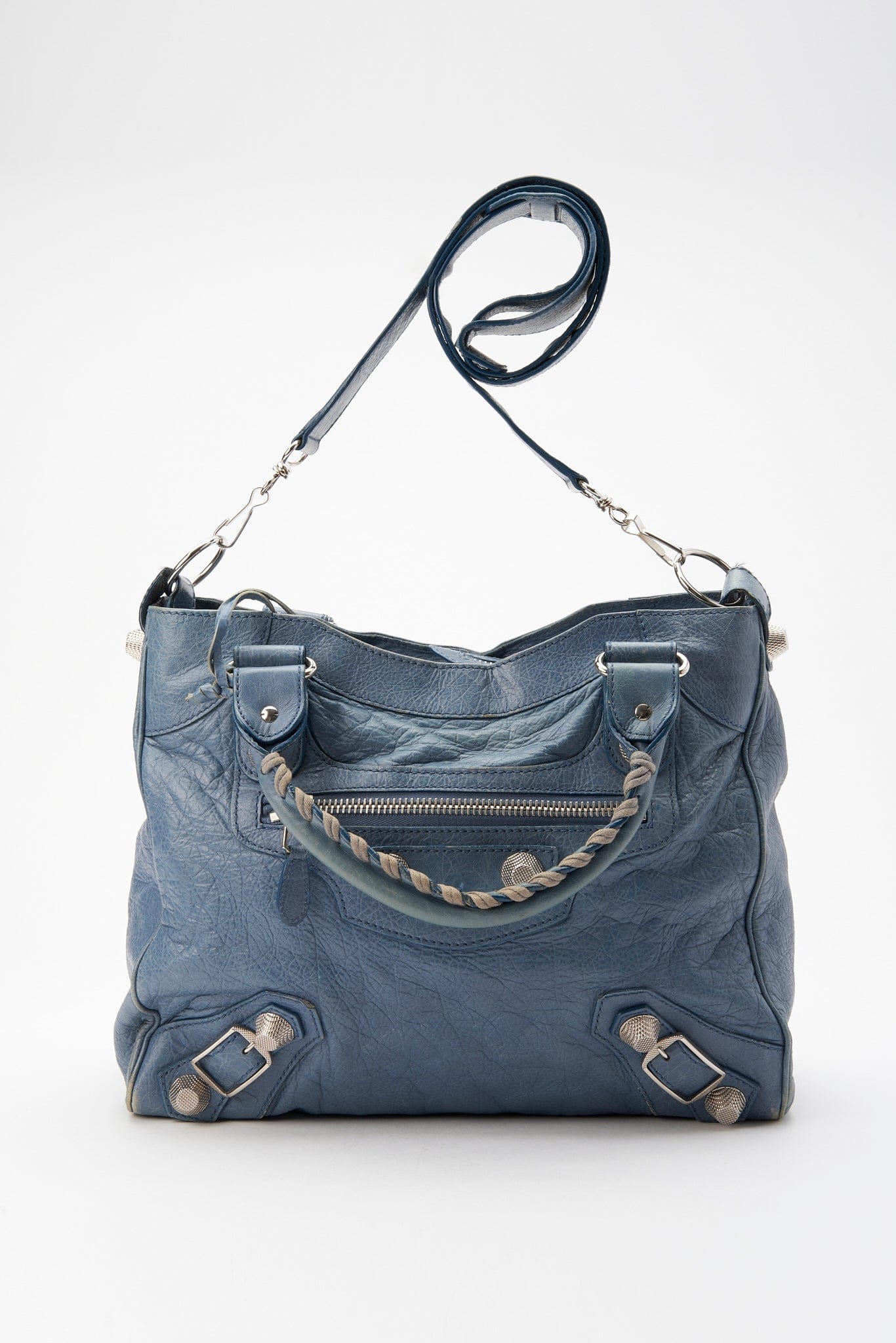 Balenciaga Blue Leather Part-Time City Bag