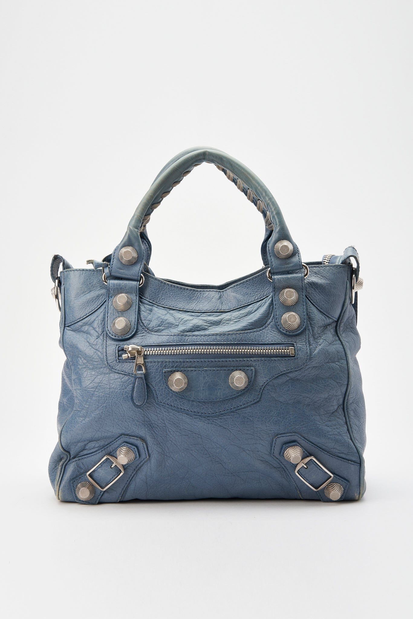 Balenciaga Blue Leather Part-Time City Bag