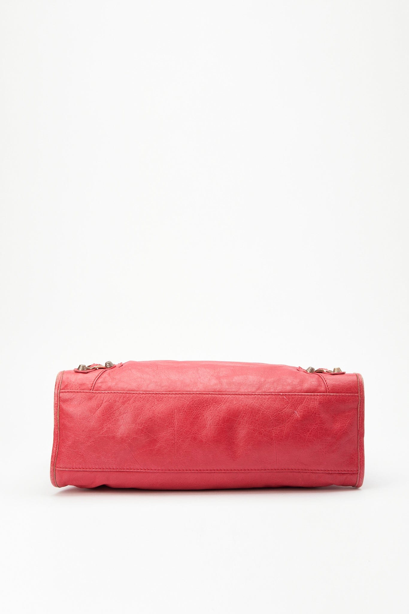 Balenciaga Pinkish Red Leather City Bag