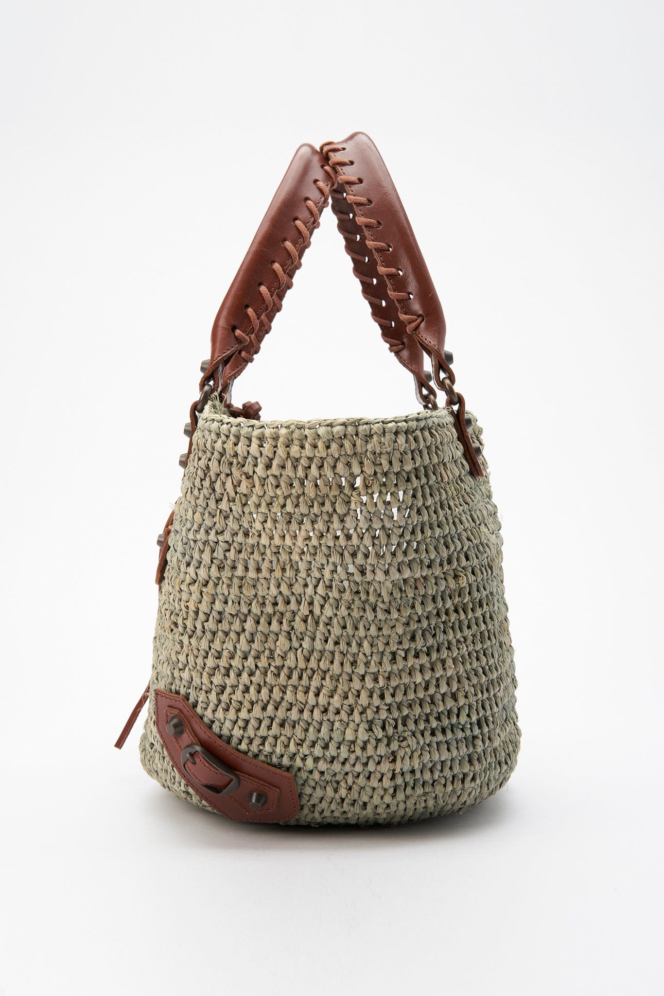 Balenciaga Raffia City Basket Bag