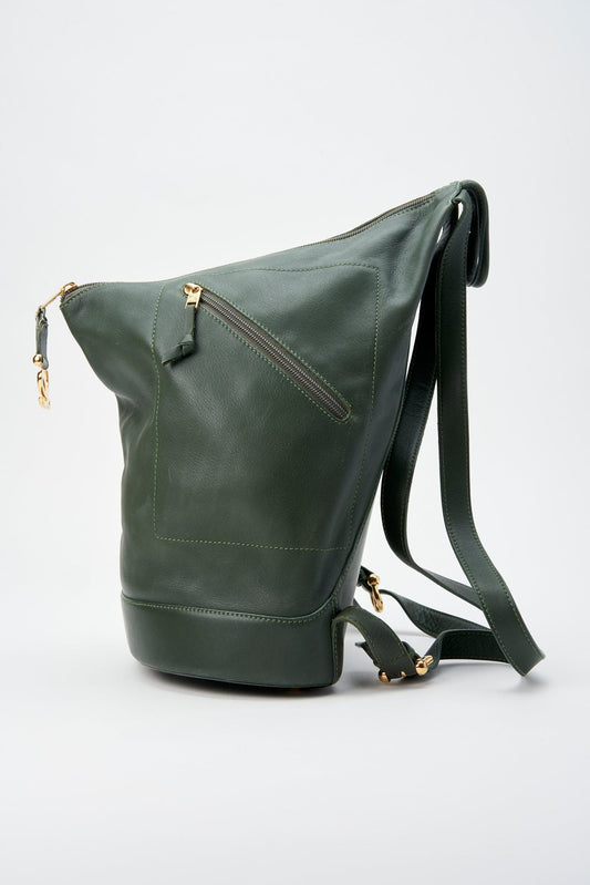 Vintage Loewe Green Bucket Backpack Bag