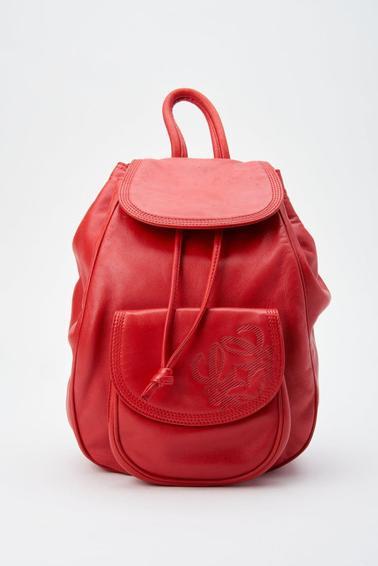 Vintage Loewe Red Leather backpack