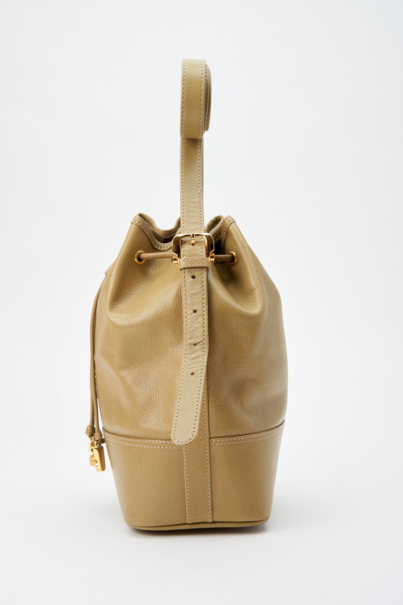 Vintage Loewe Anagram Leather Bucket Bag