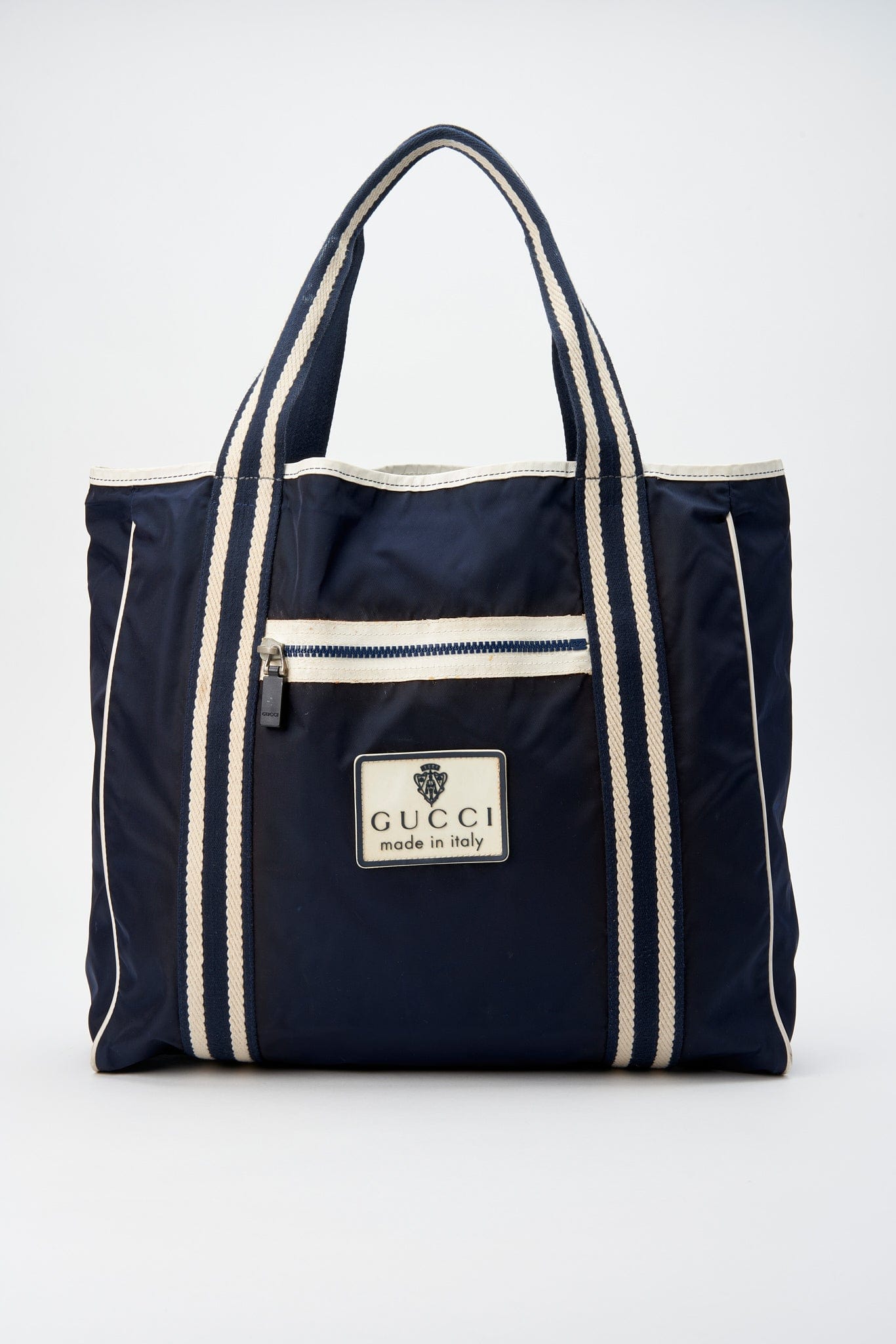 Vintage Gucci Navy Nylon Tote Bag