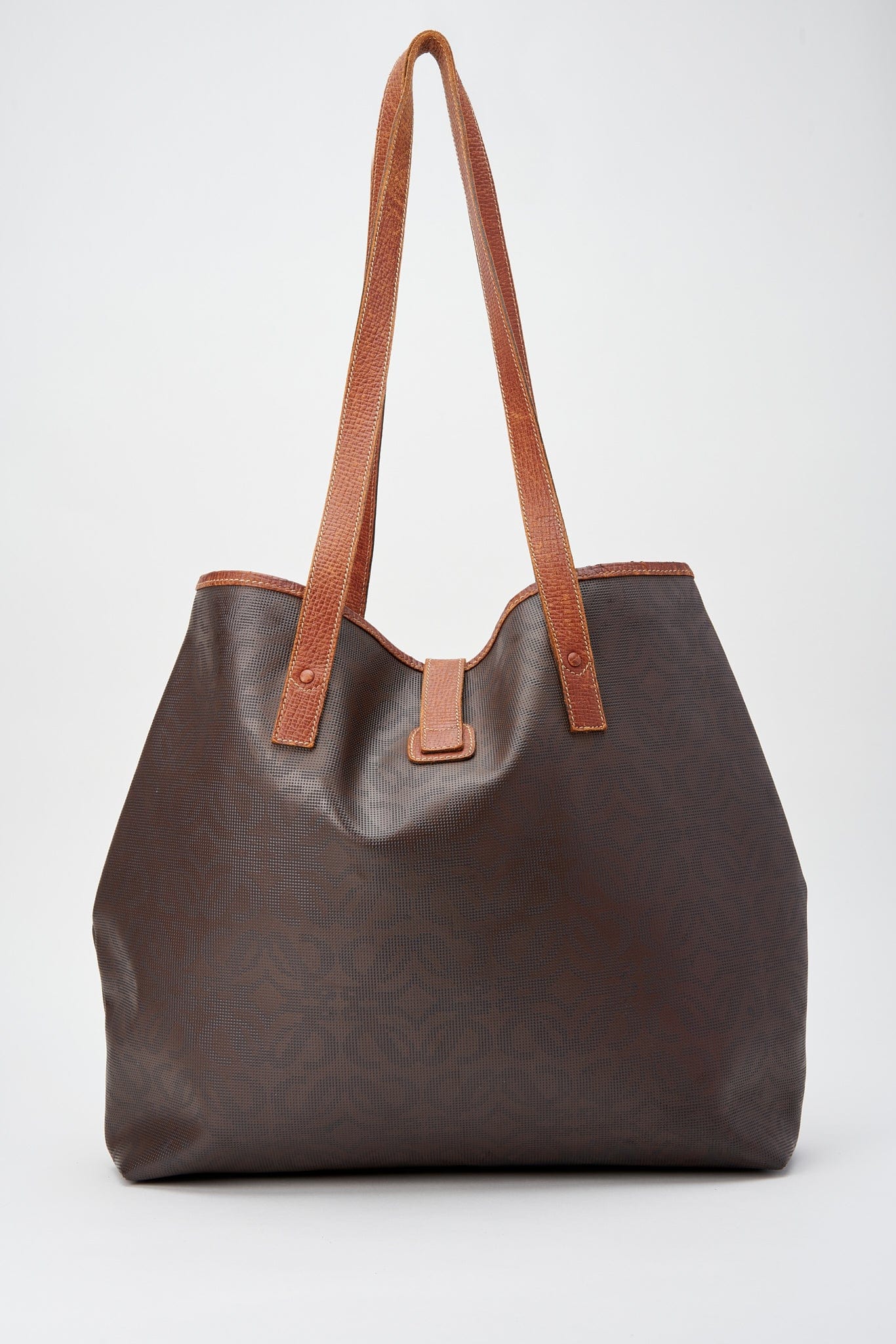 Loewe Anagram Canvas and Leather Tote Bag