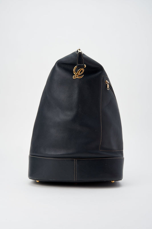 Vintage Loewe Navy Bucket Backpack Bag