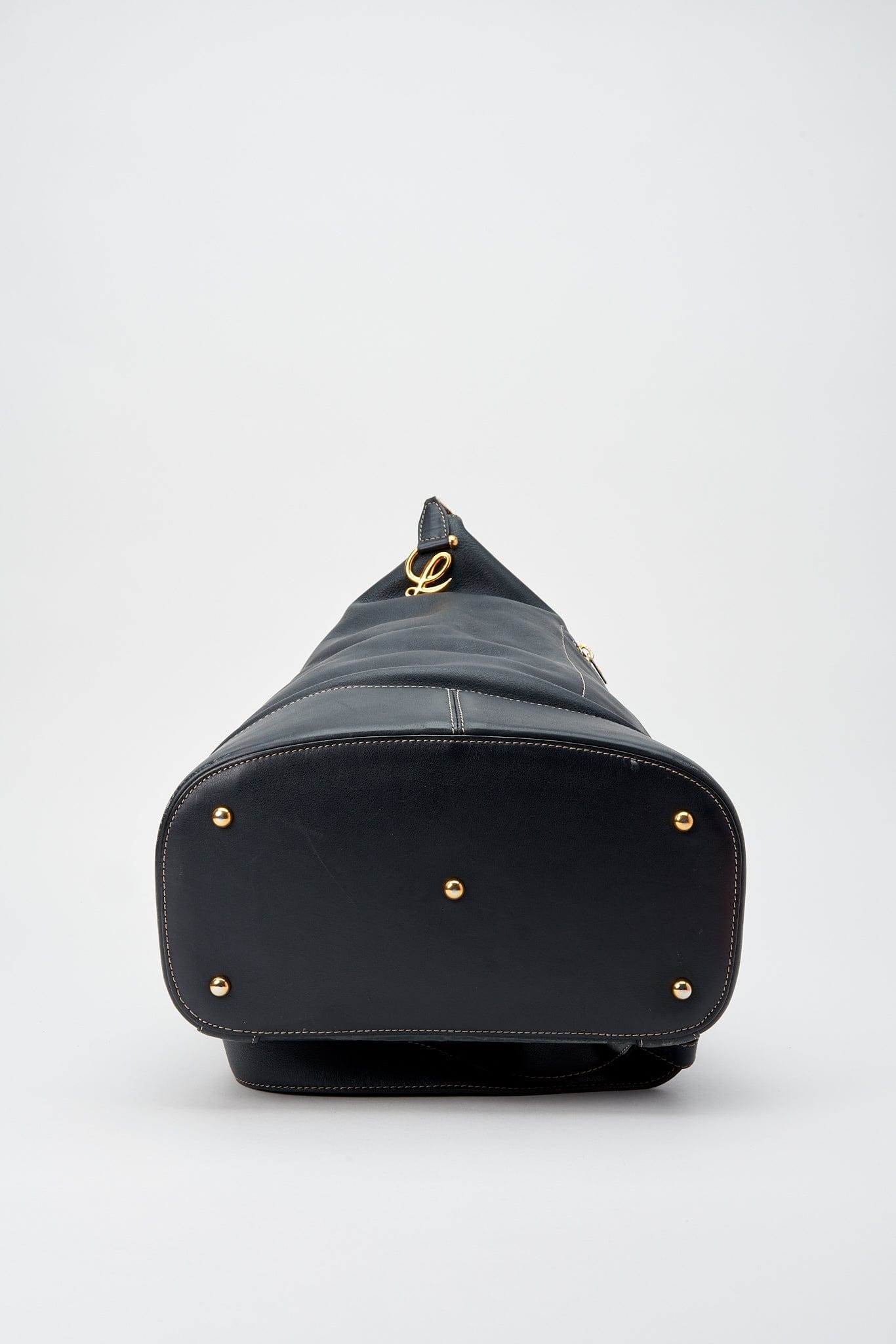 Vintage Loewe Navy Bucket Backpack Bag