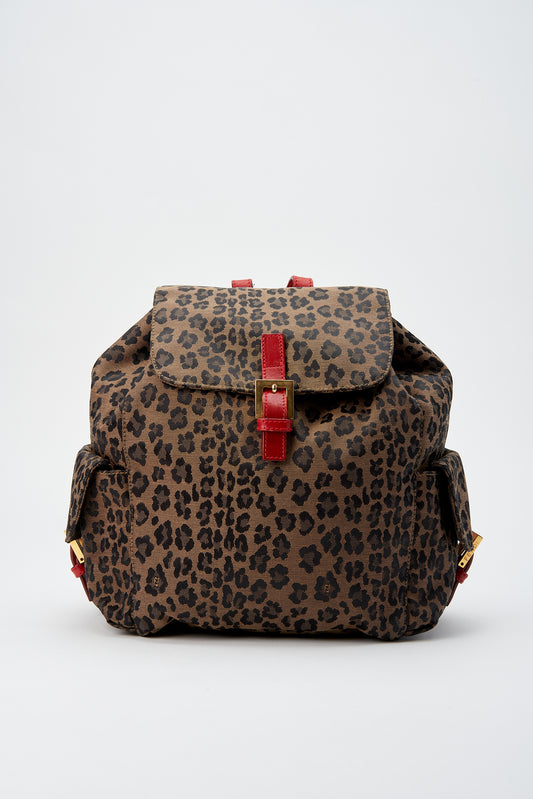 Vintage Fendi Leopard Print Backpack