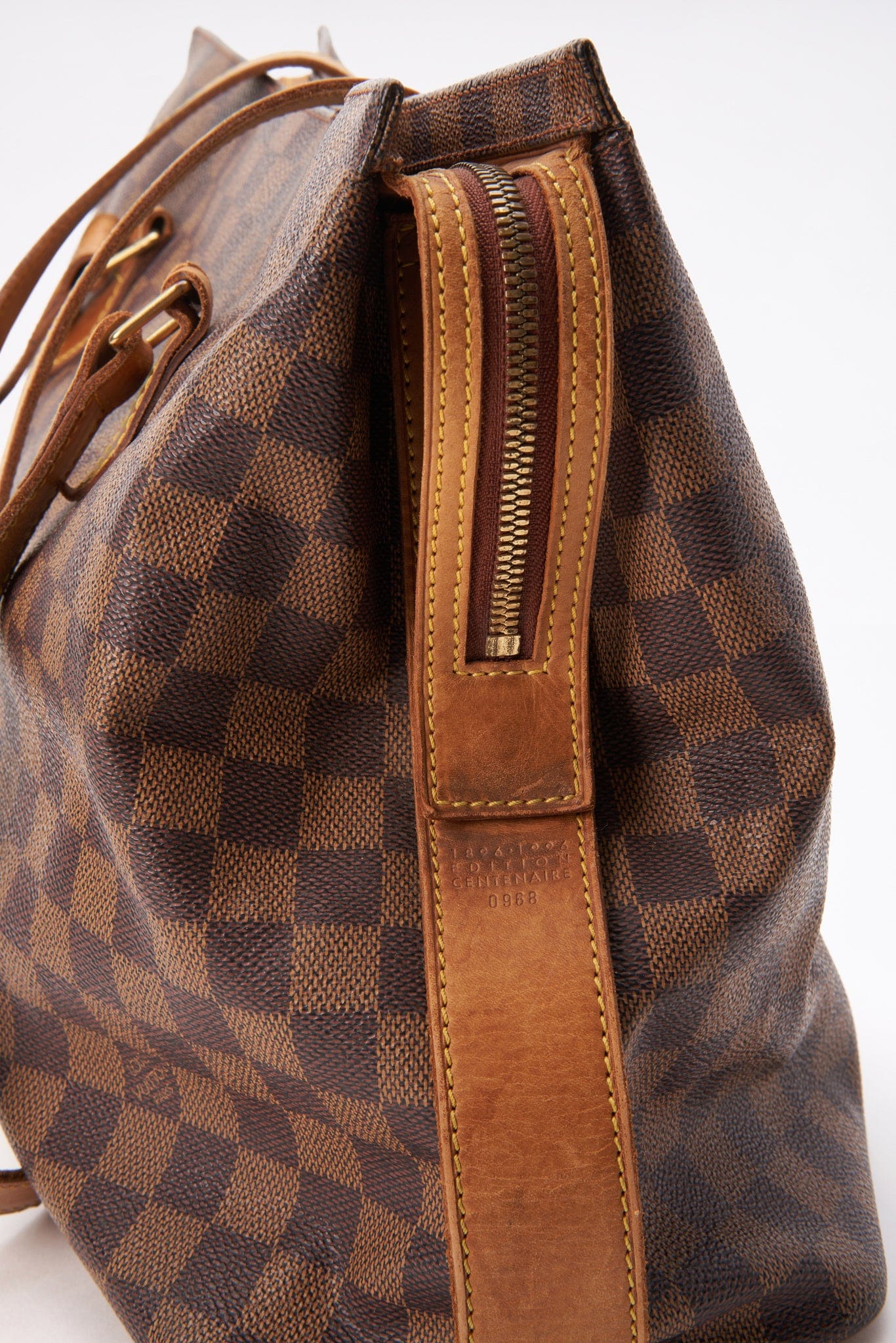 Vintage Louis Vuitton 100th Anniversary Damier Ebene Columbine Tote Bag