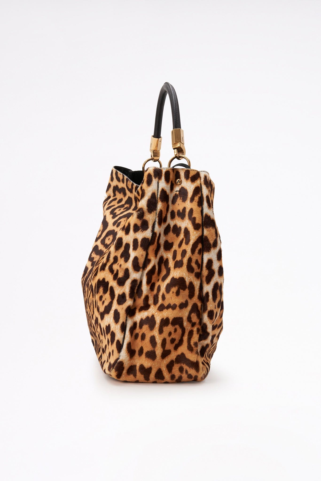 Vintage YSL Roady Leopard Print Calf Hair Bag