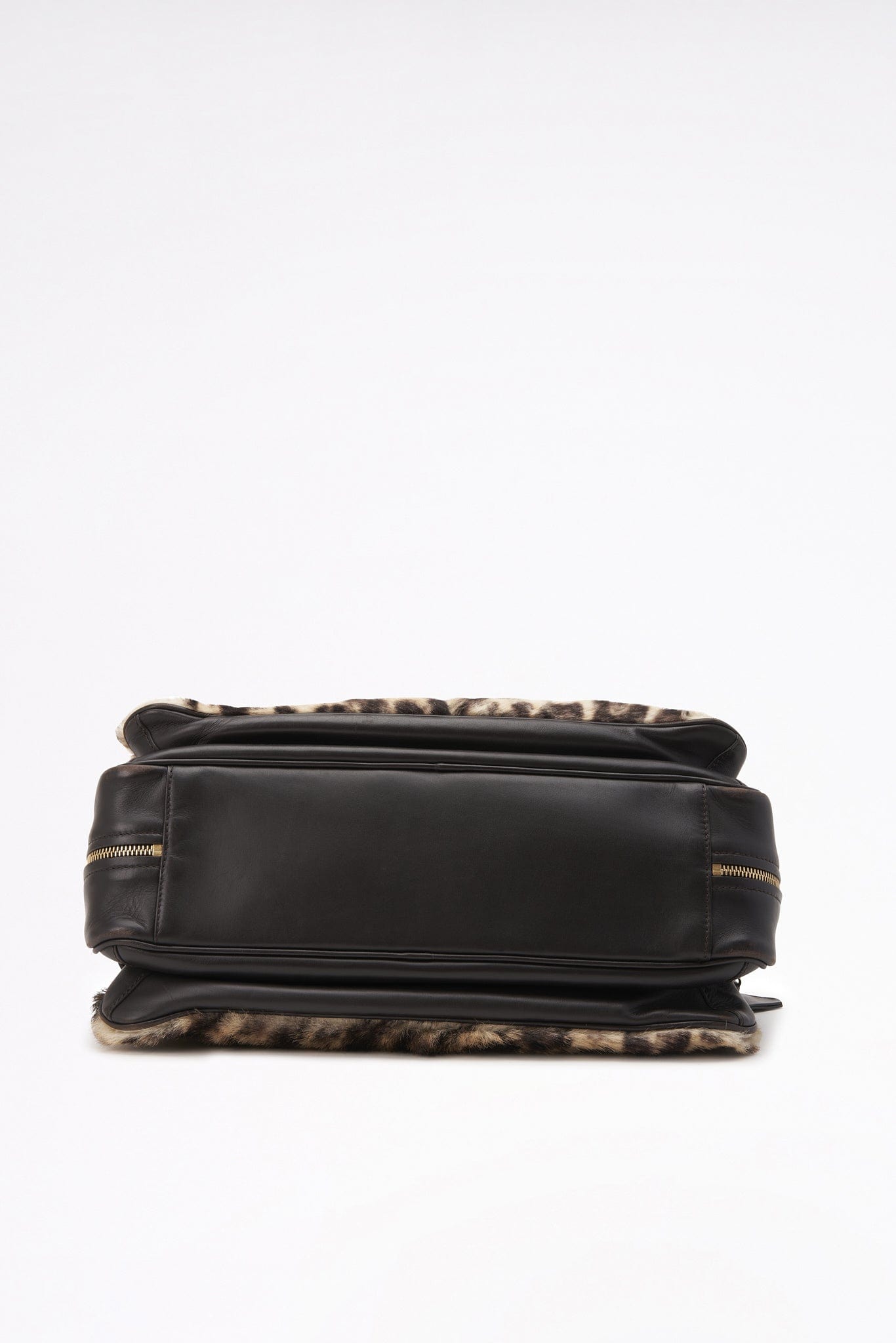 Céline Phoebe Philo Triptyque Leopard Printed Calf Hair Bag