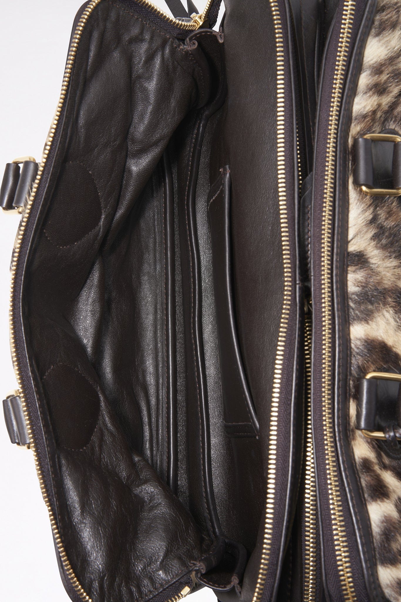 Céline Phoebe Philo Triptyque Leopard Printed Calf Hair Bag