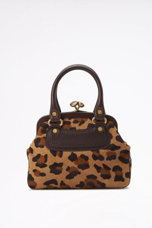 Vintage Celine Leopard Printed Calf Hair Bag