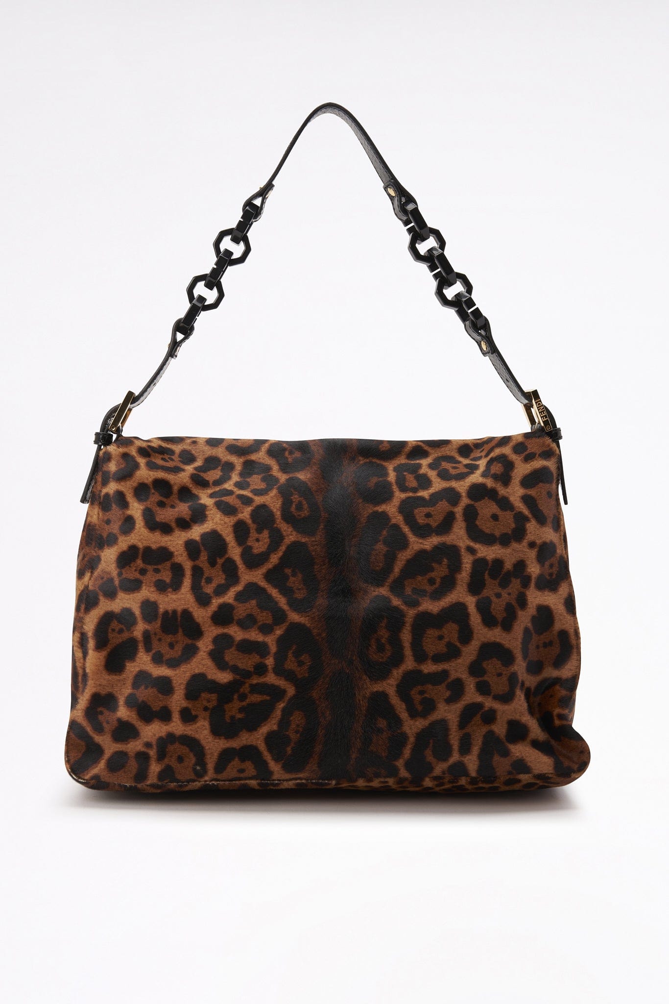 Fendi Vintage Mamma Baguette in Leopard Print Calf Hair