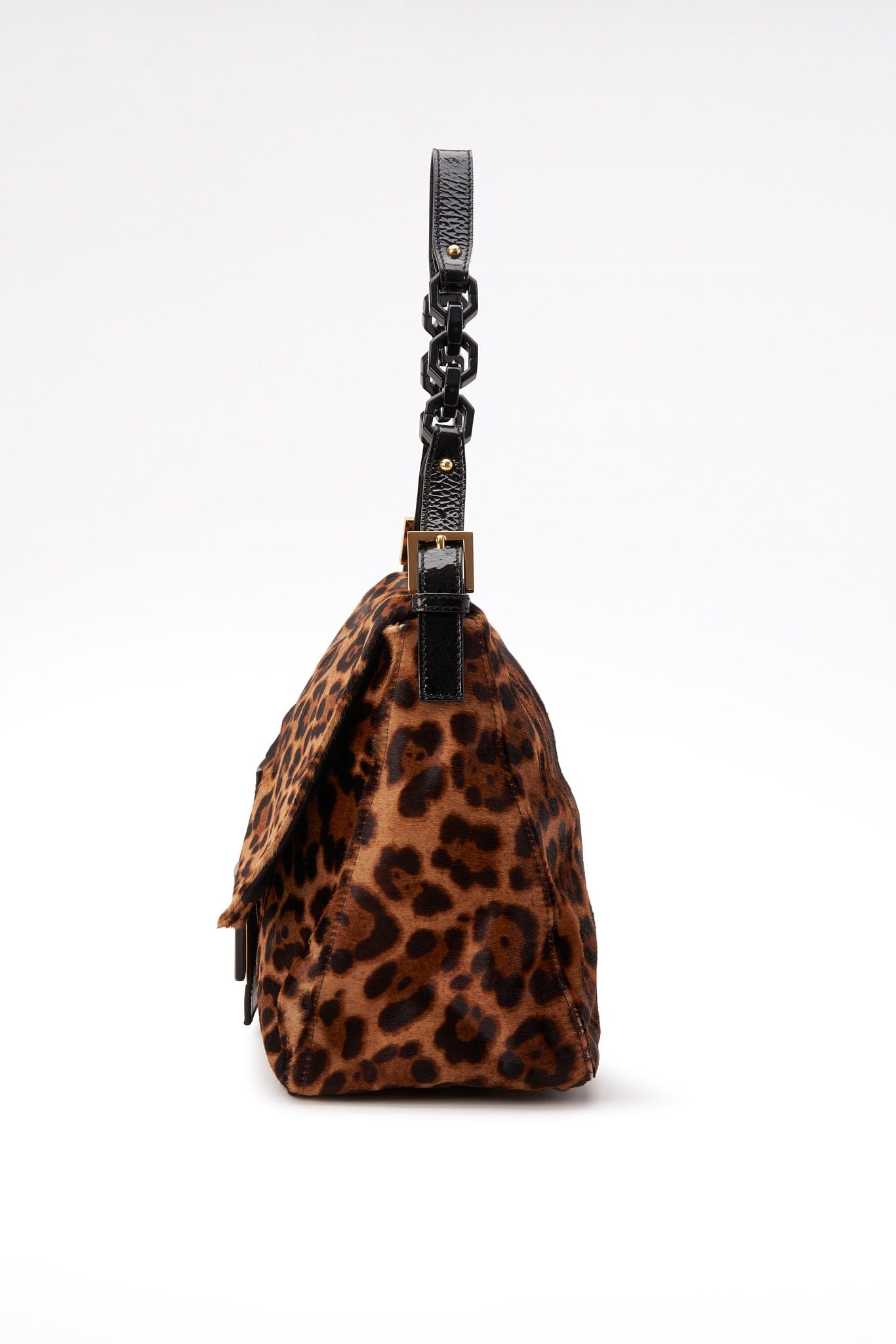 Fendi Vintage Mamma Baguette in Leopard Print Calf Hair