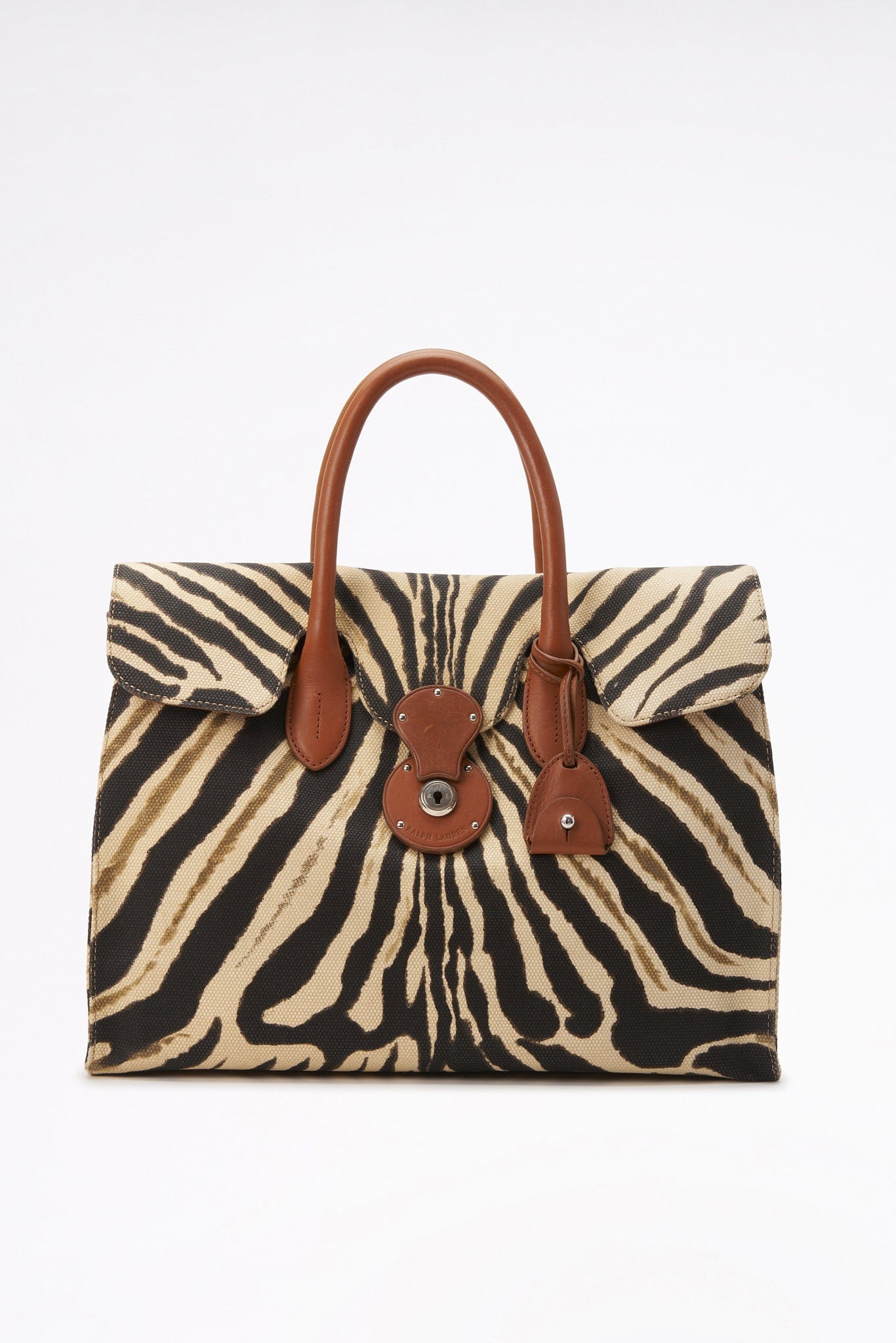 Vintage Ralph Lauren Canvas Zebra Printed Tote