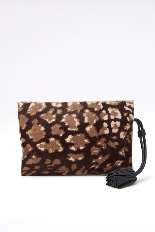 Vintage Loewe Leopard Clutch Bag