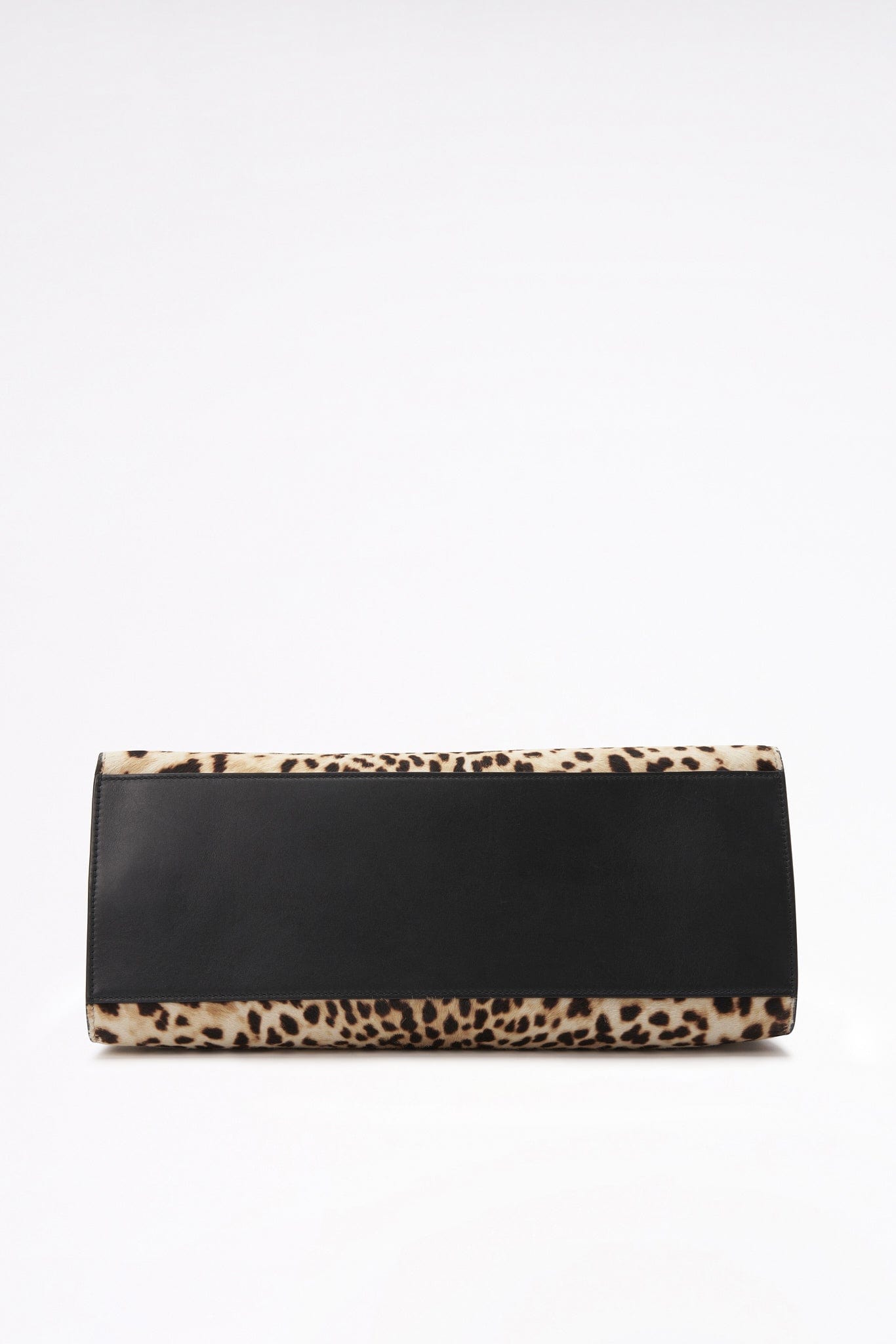 Vintage Gucci Nymphaea Leopard Printed Calf Hair Bag With Bamboo Handle