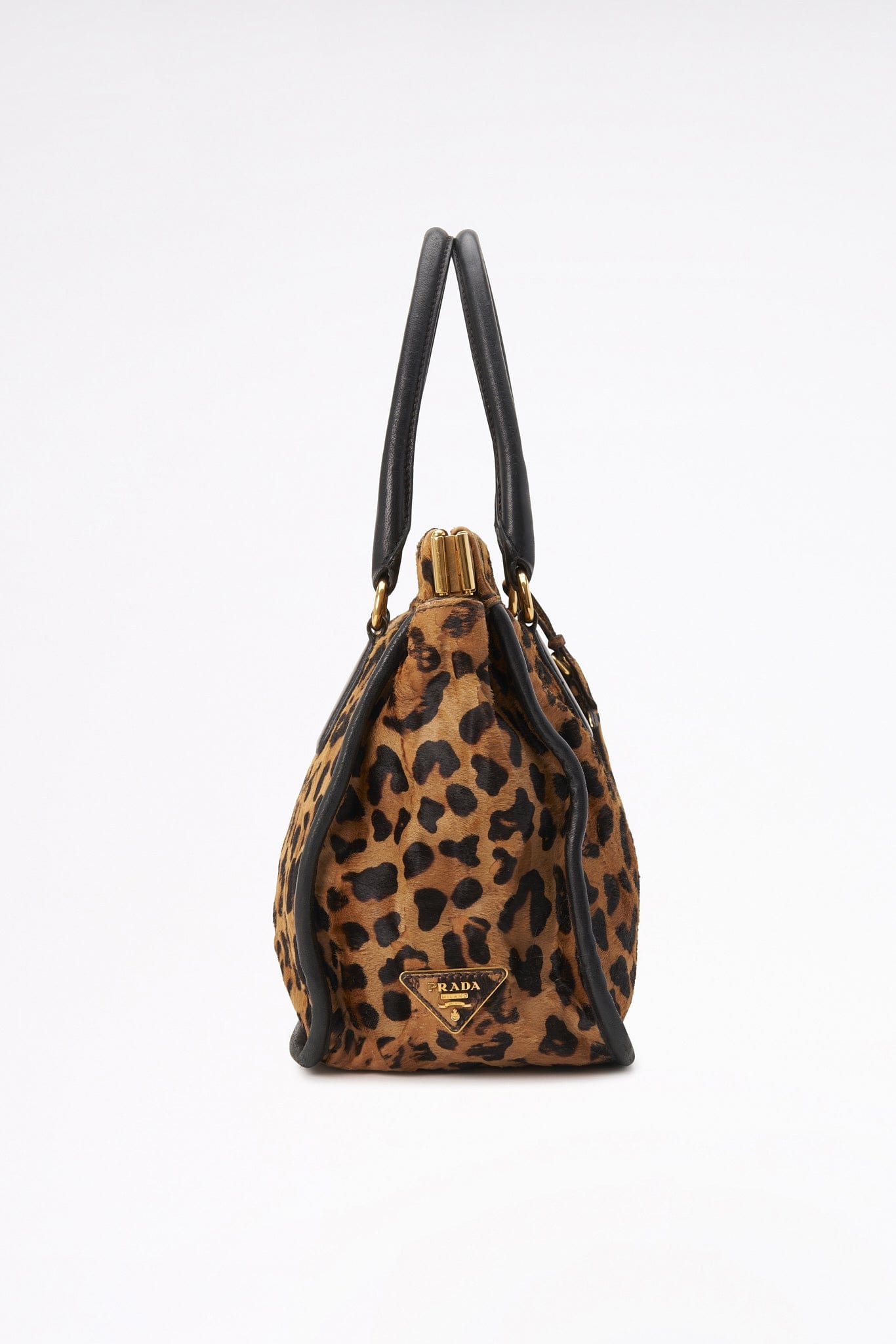 Vintage Prada Leopard Printed Calf Hair Bag