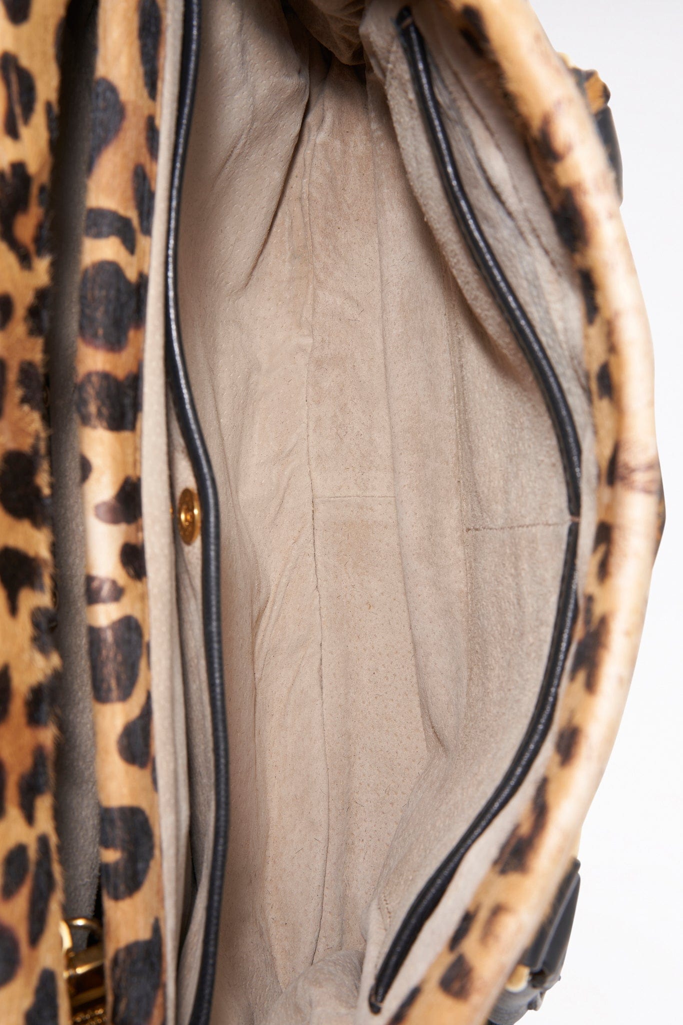 Vintage Prada Leopard Printed Calf Hair Bag