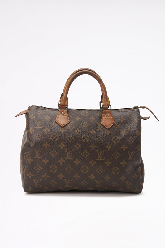 Louis Vuitton 30 Speedy Bag In Brown Monogram Coated Canvas