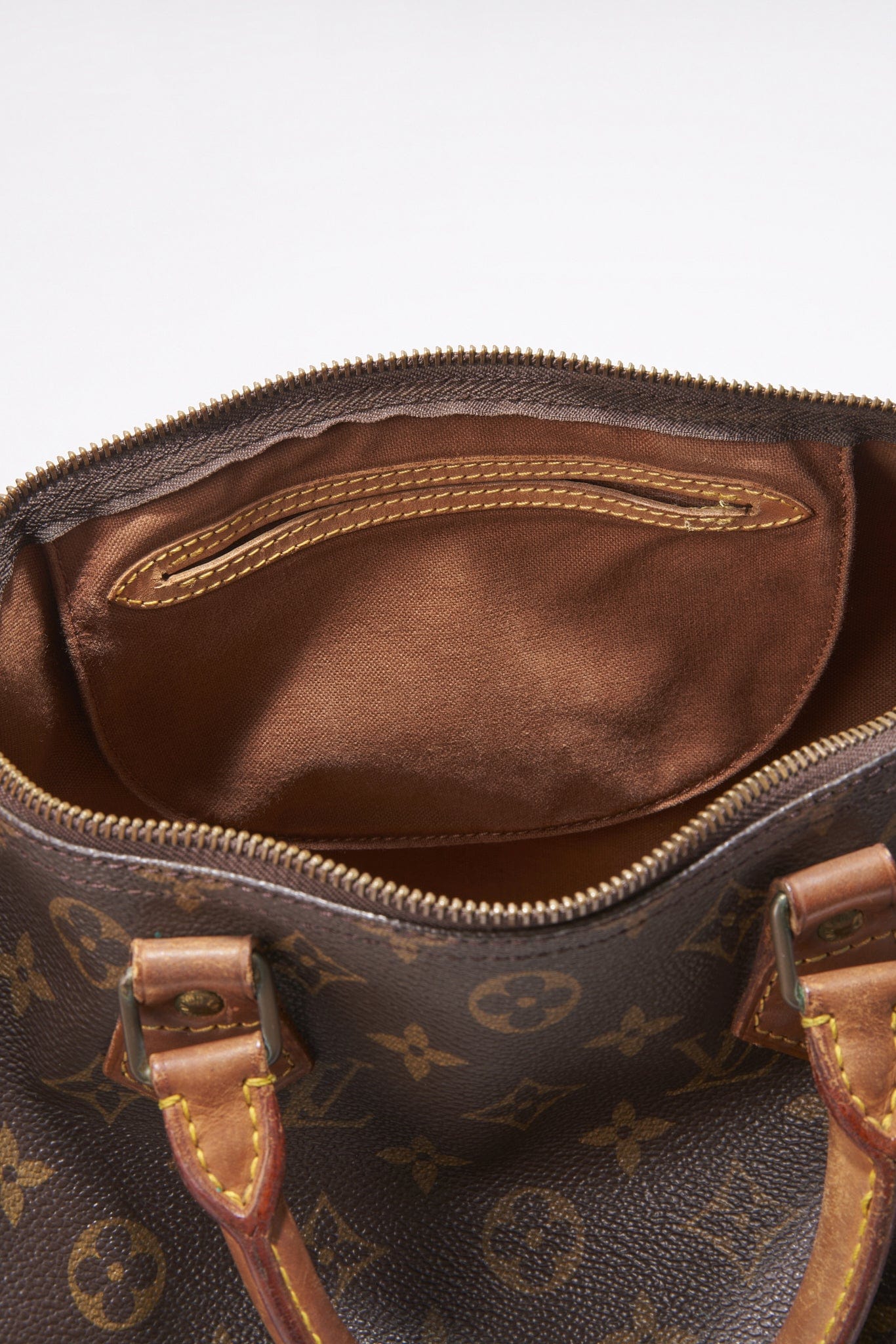 Louis Vuitton 30 Speedy Bag In Brown Monogram Coated Canvas