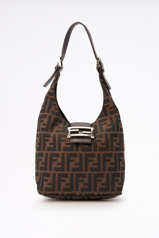 Fendi Zucca Hobo Bag in brown Zucca canvas