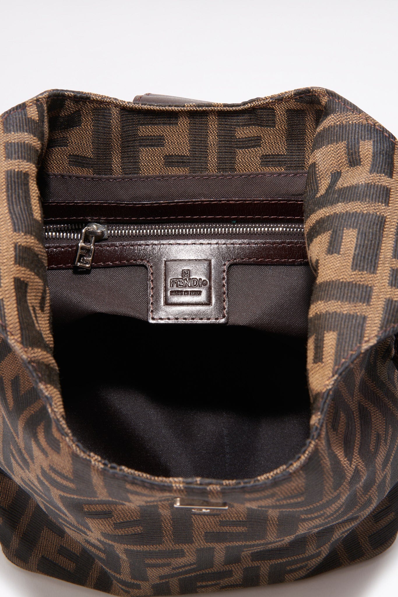 Fendi Zucca Hobo Bag in brown Zucca canvas