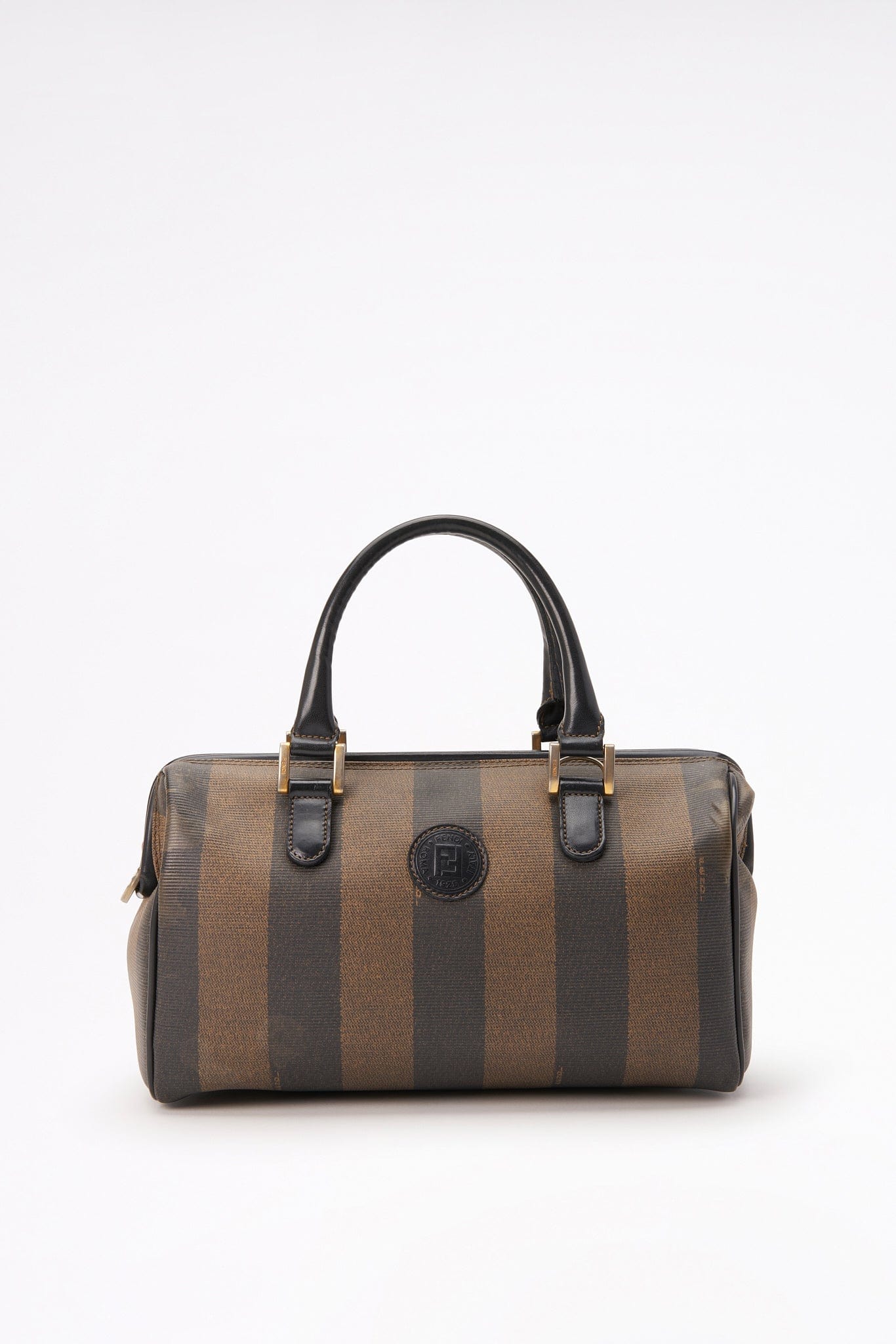 Fendi Vintage Striped Canvas Crossbody Bag